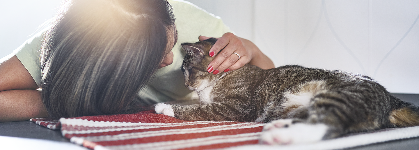 Lady with her cat