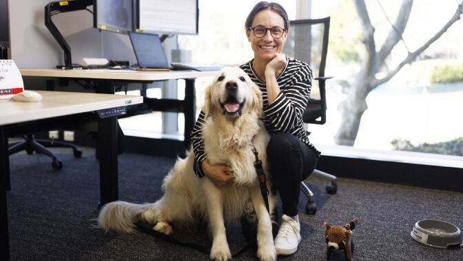 Purina Staff Member and her dog