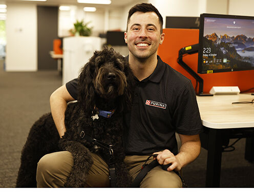 Purina Vet Cam and his dog