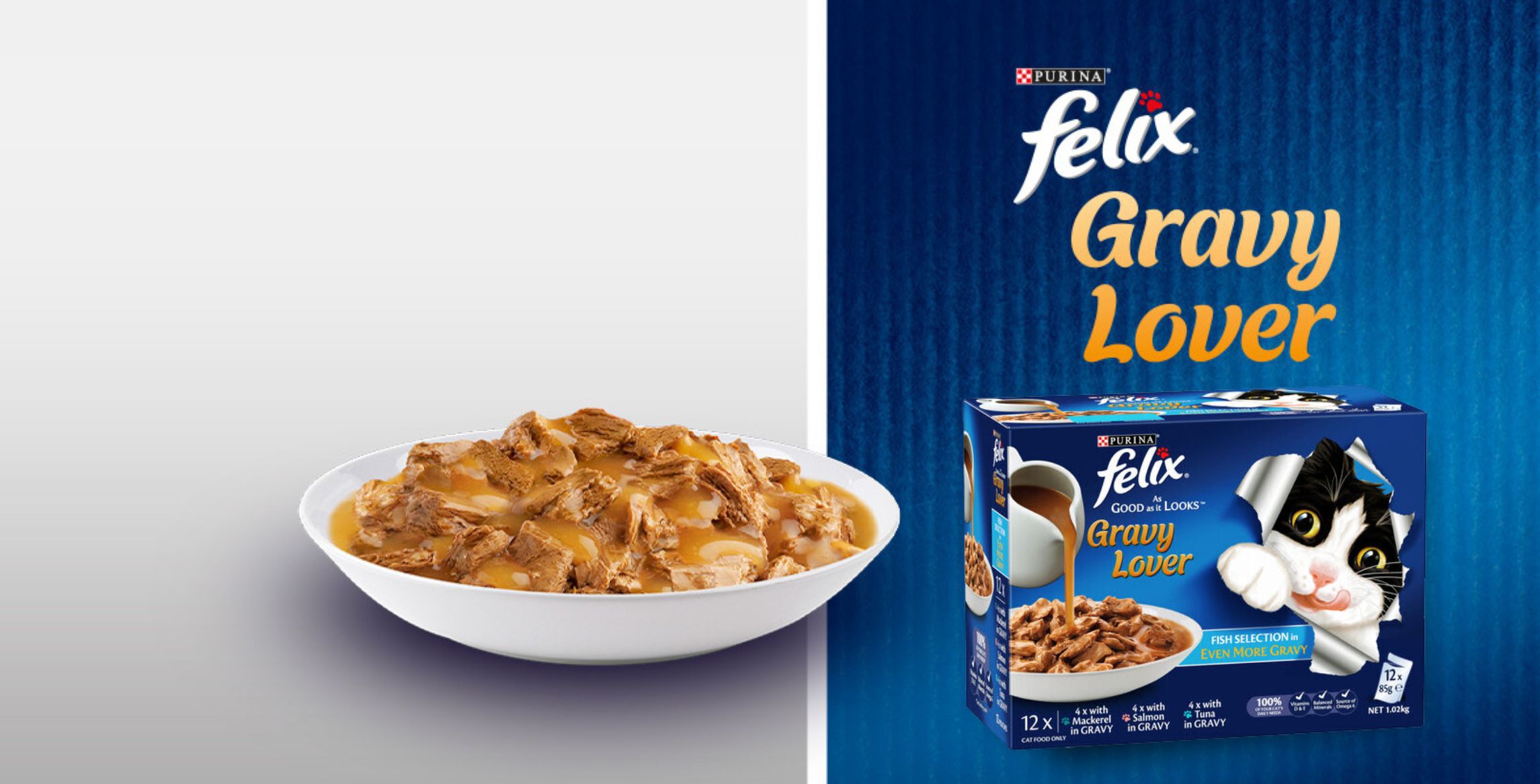 Felix - gravy lover product with portion in plate
