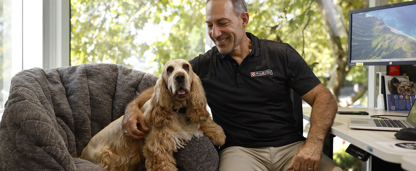 Paul Savant with his dog Harley