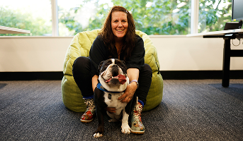 Purina Staff Member with her dog