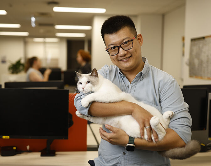 Purina Staff Member with cat