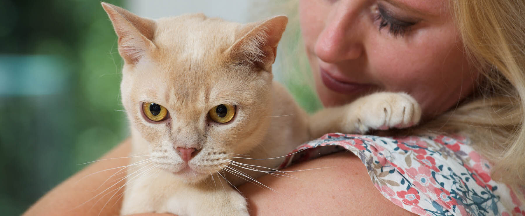 woman with cat 